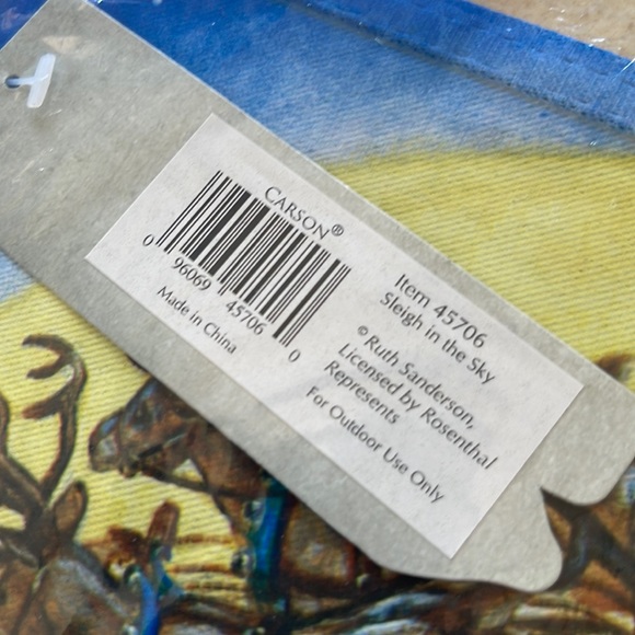 Christmas flag Double Sided Santa with Gifts in Sleigh Flag Winter Wonderland - Picture 7 of 9